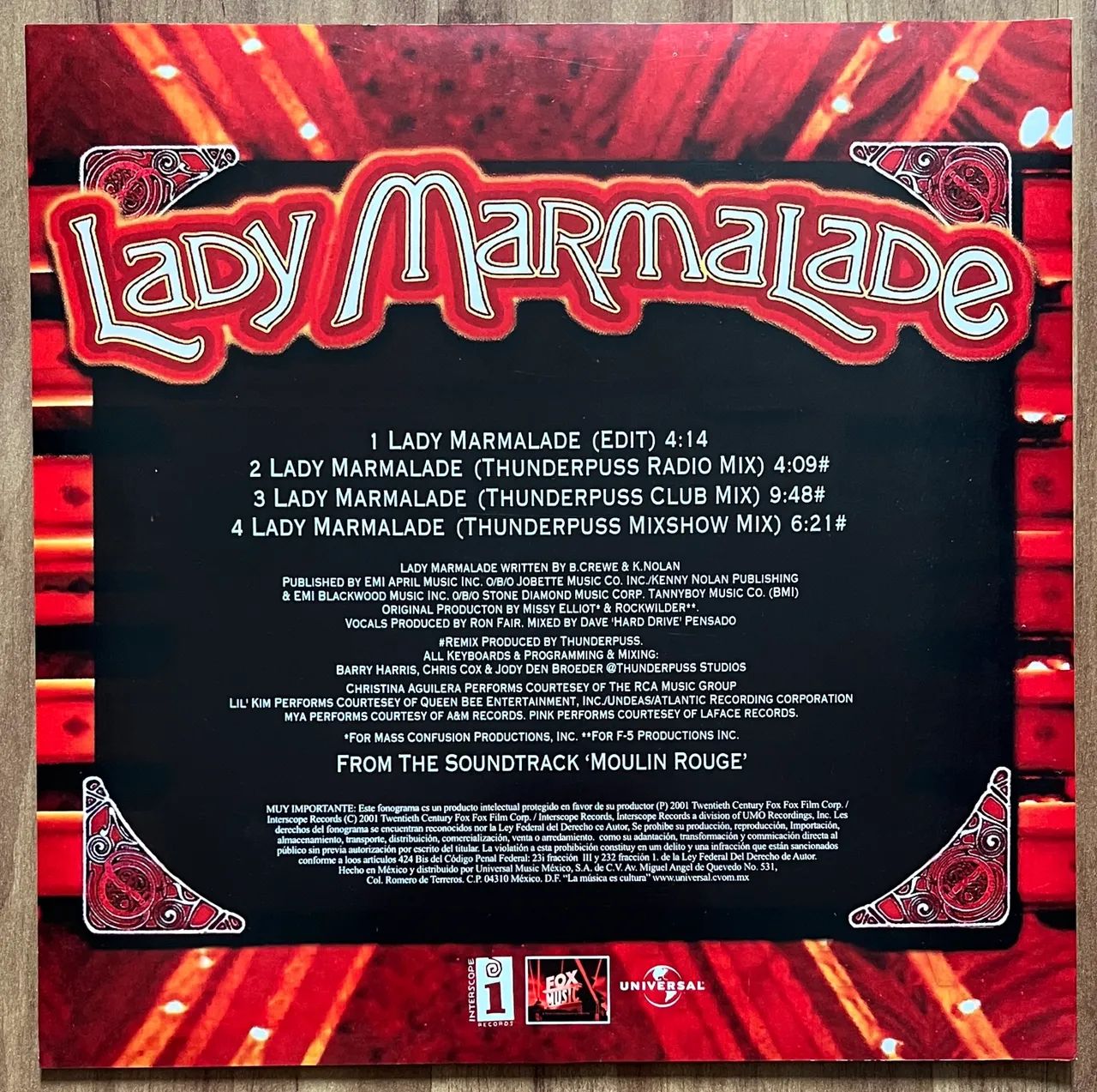 Christina Aguilera Capa Vinil Lady Marmalade - Foto 2