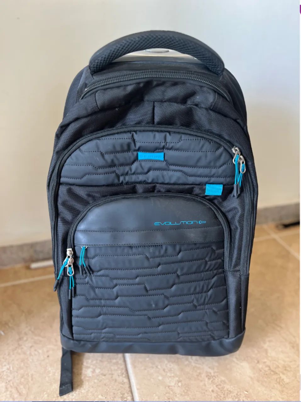 Mochila Sestini Mega Rodas Evolution com Carrinho Pouco Uso - Foto 2