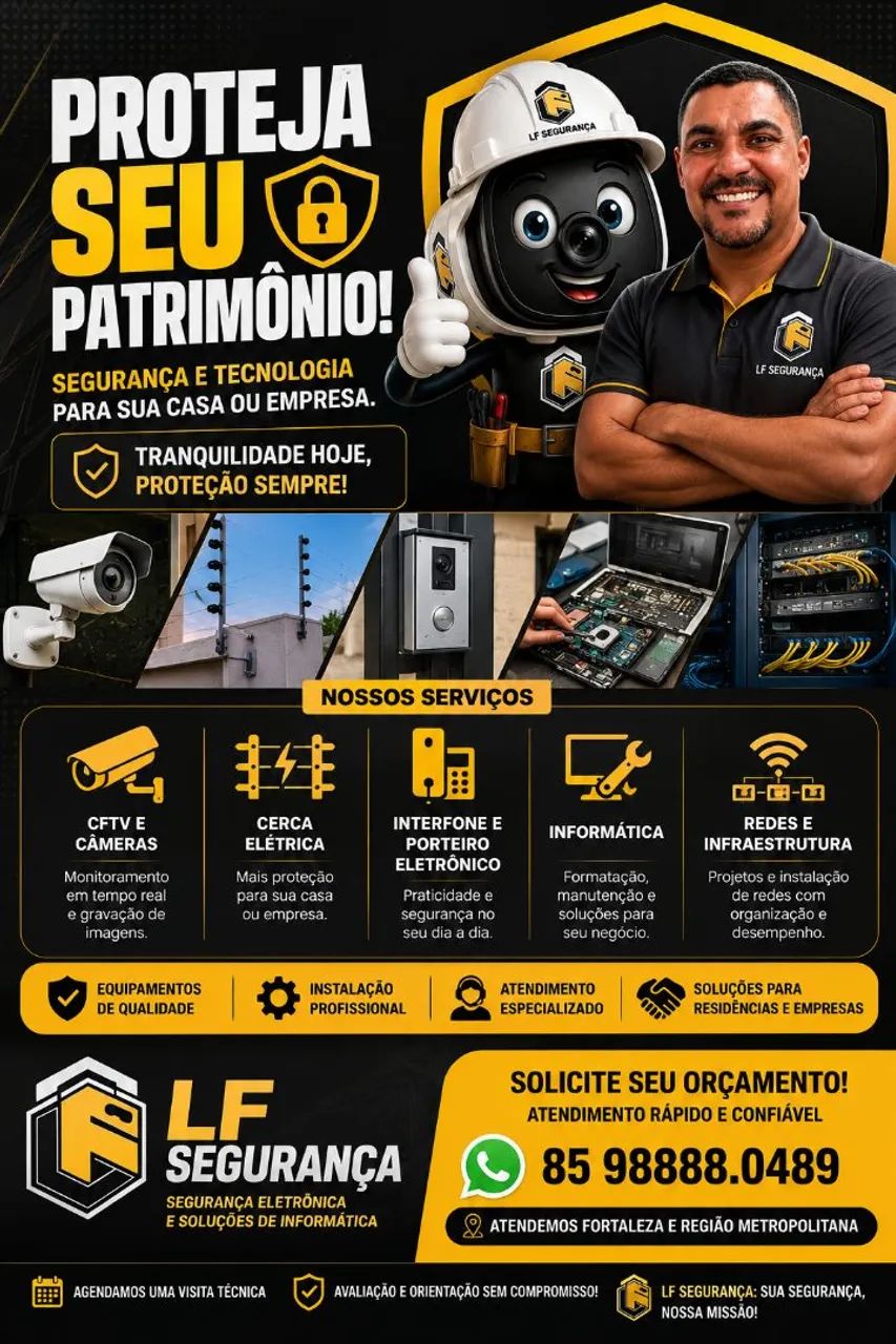Serviço de Informática e Segurança Eletrônica. Câmeras de Segurança 