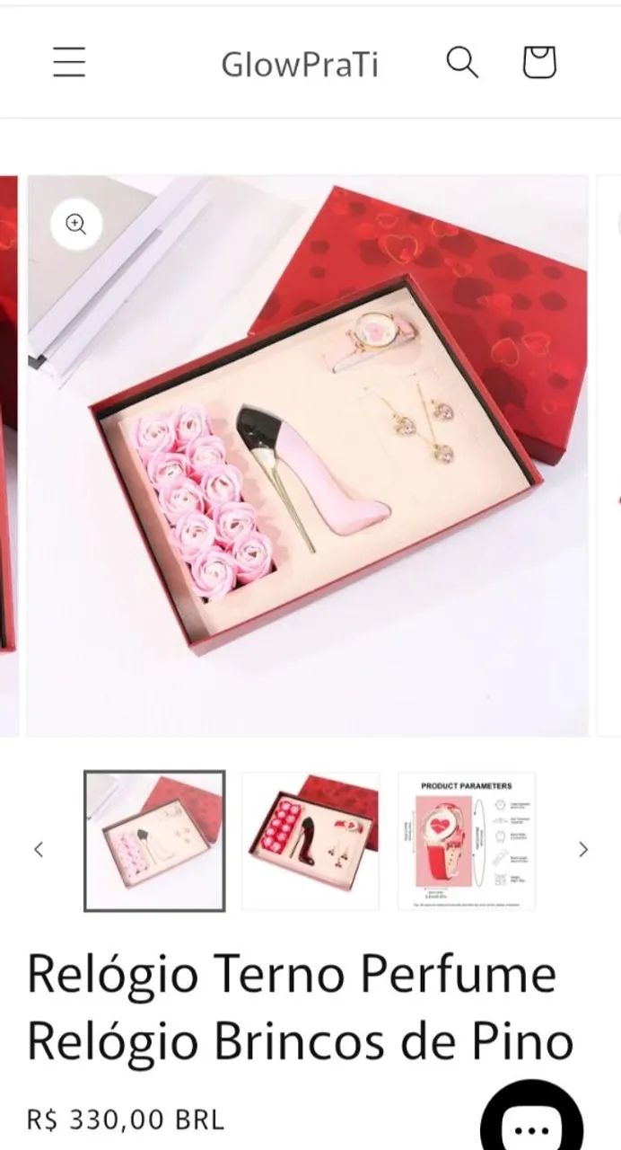 Relógio terno perfume e brincos - Foto 2