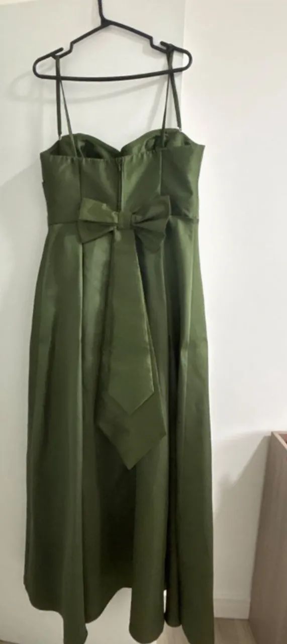 Vestido longo verde oliva - Foto 2