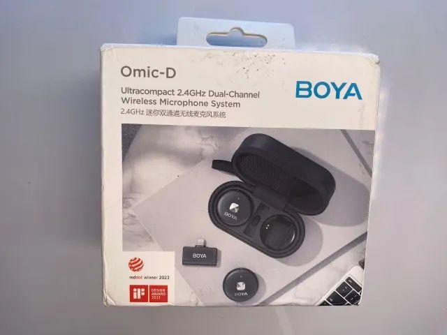 Microfone Sem Fio Boya Omic-d Lapela P/ios Preto - Foto 2