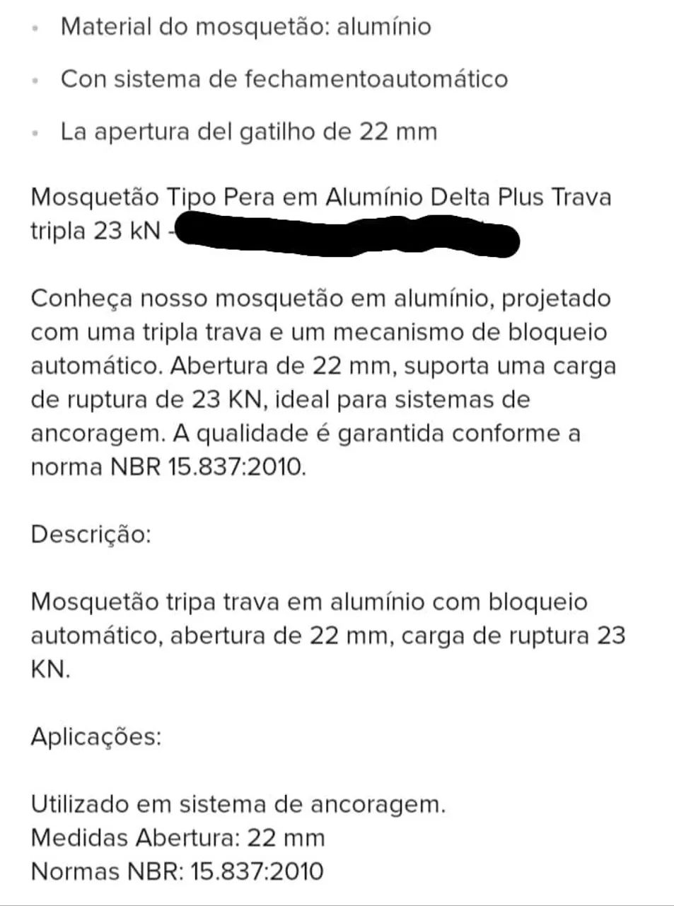Vendo mosquetão tripla trava - Foto 5