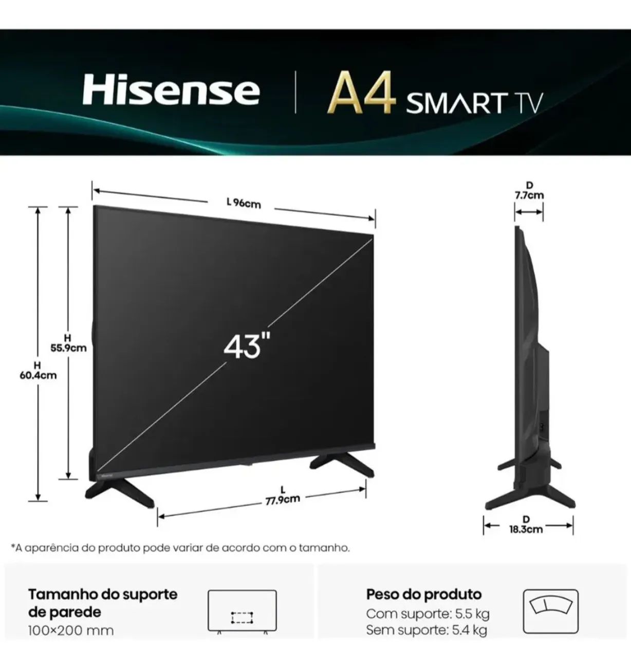 Smart TV Hisense 43 polegadas  - Foto 5