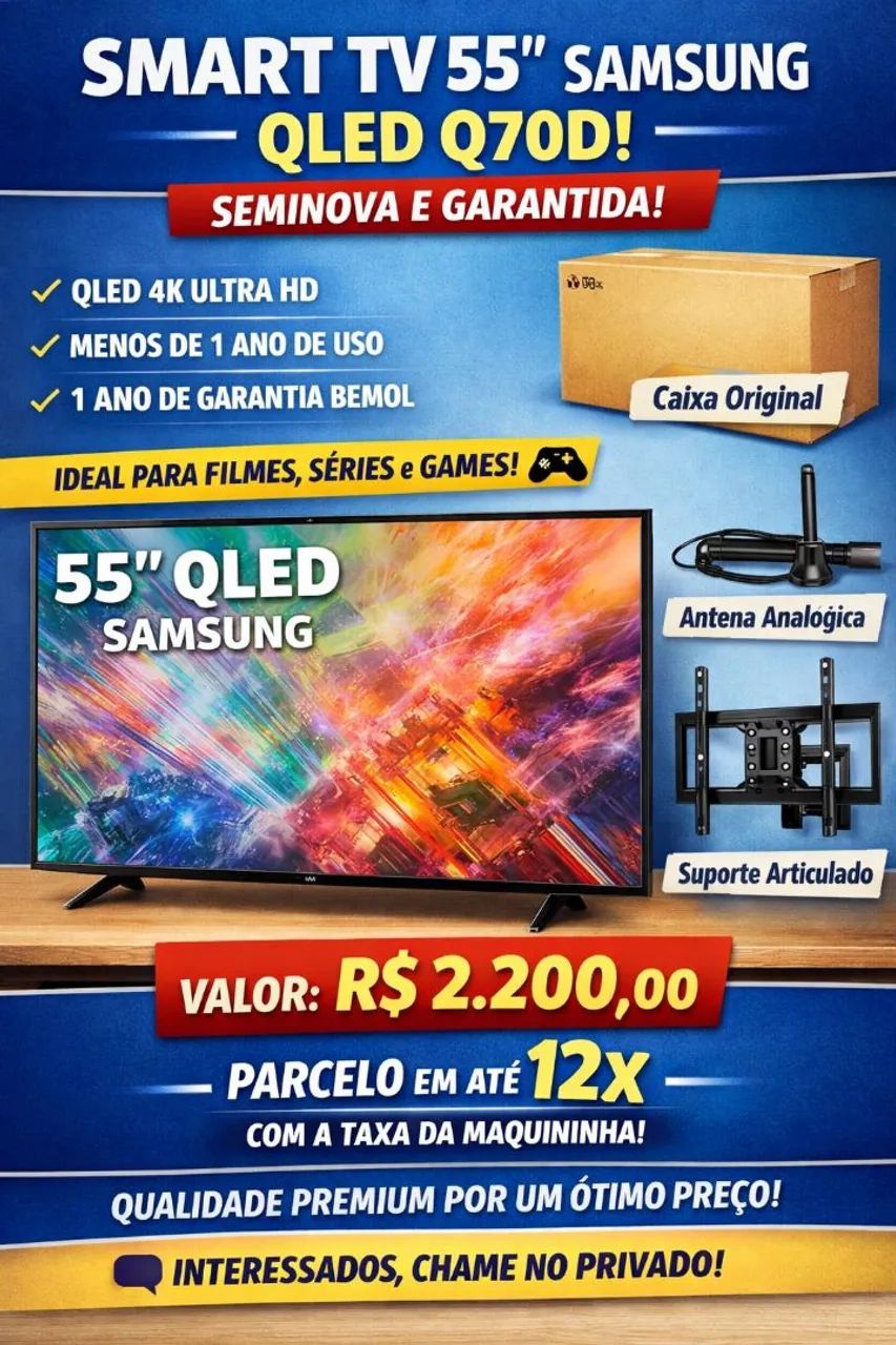 Smart tv samsung 55Qled70D