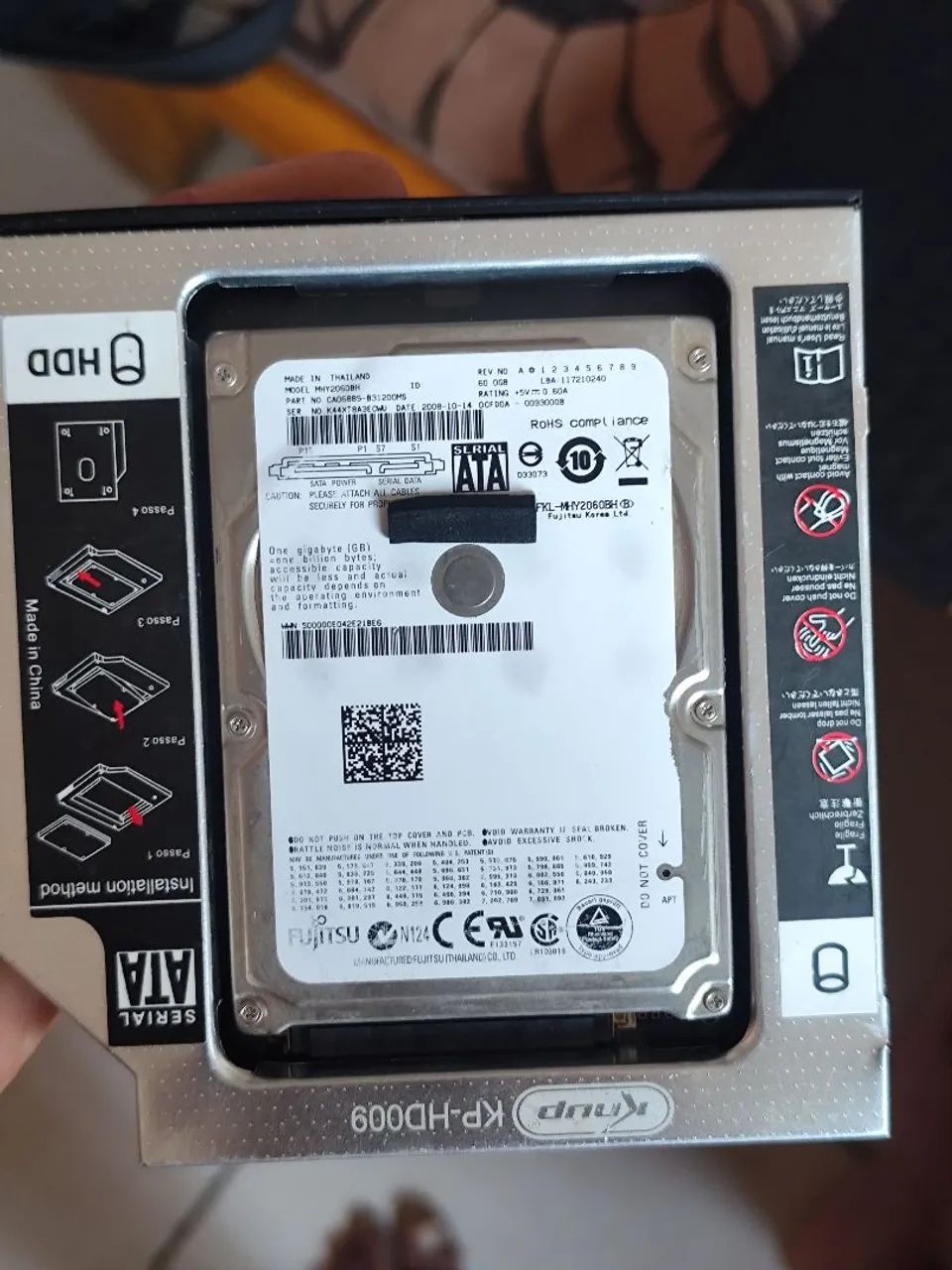 Hd de 60 GB + case para notebook  - Foto 3