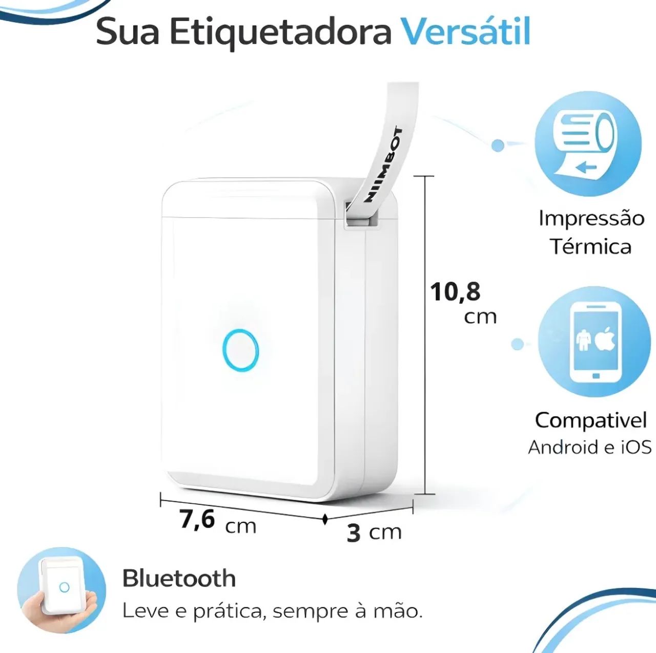 Impressora de Etiqueta D110 nimbot (entrega gratis) - Foto 4