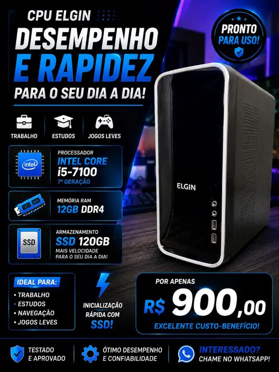 Pc i5-7100 geração 