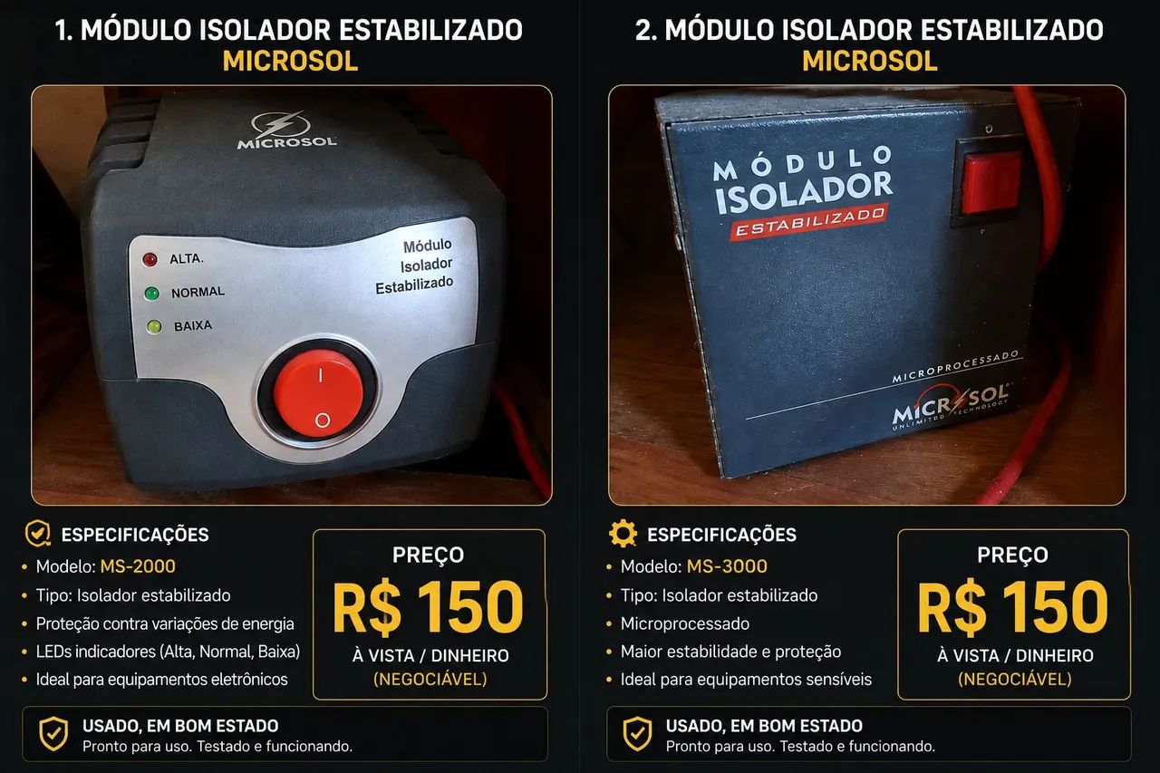 Isolador Esbilizador MicroSol 