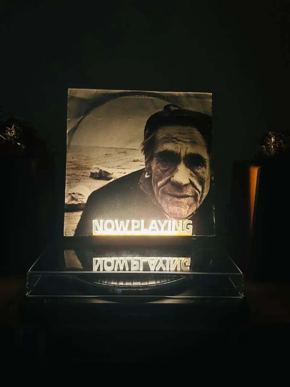 Suporte Vinil LP Disco - Display NOW PLAYING em Led  - Foto 5