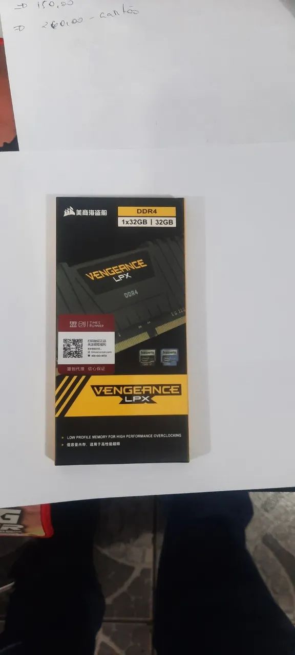 Memória RAM Vengeance LPX black 32GB 