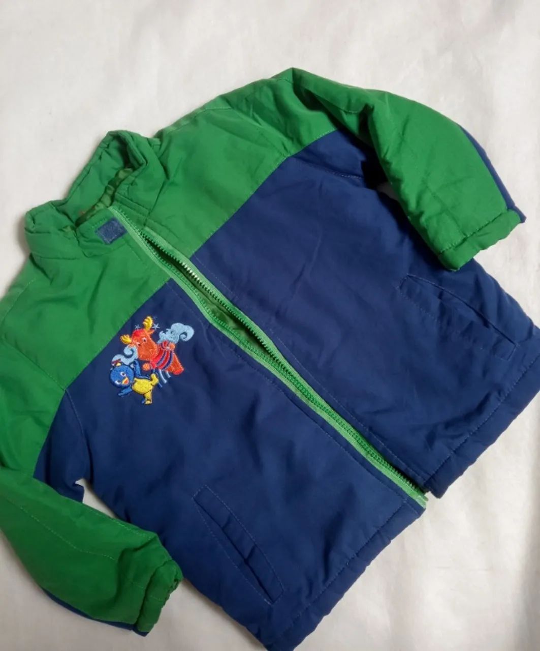 Casaco Infantil Acolchoado Backyardigans Azul e Verde | Em perfeito estado! - Foto 3