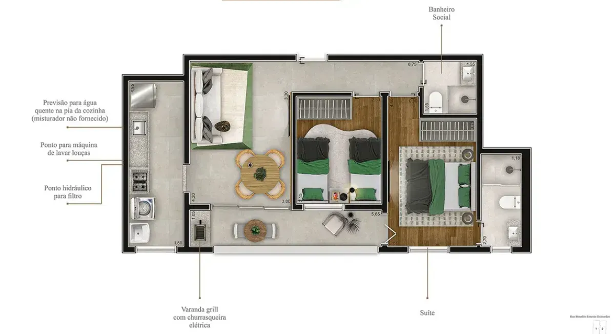 PLANTA 64m²