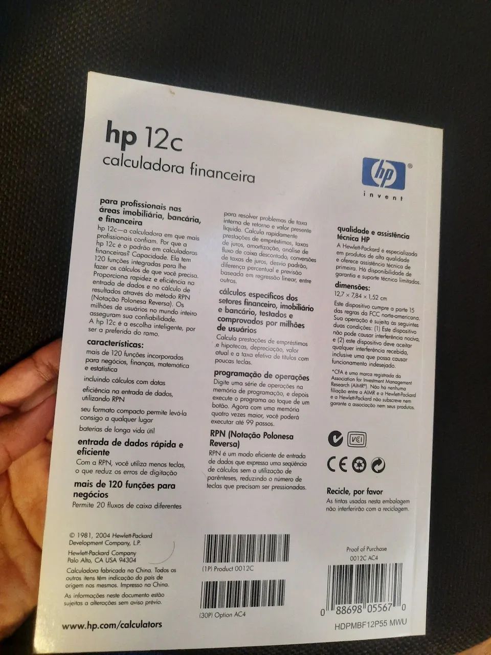 Calculadora HP 12C seminova original HP - Foto 5