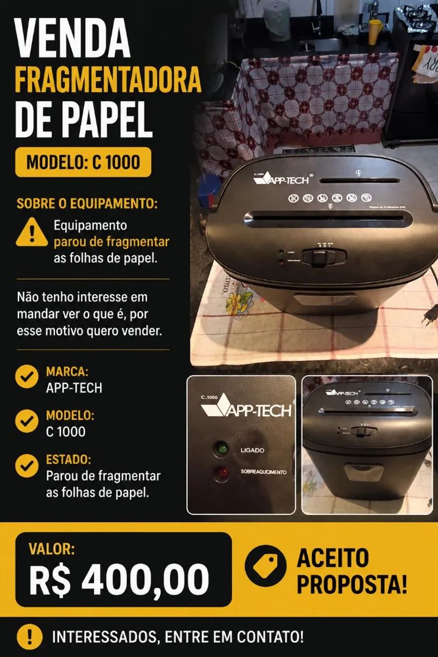 fragmentadora de papel...
