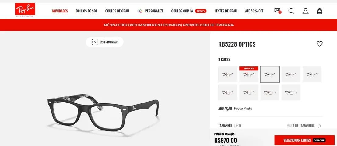 Óculos  Rayban em   ótimo     estado - Foto 2