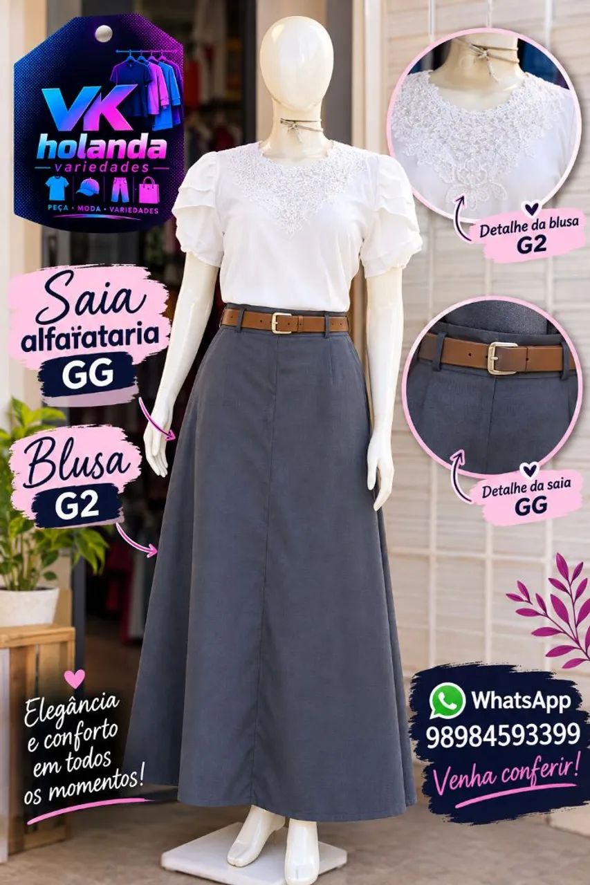 Saia e blusa