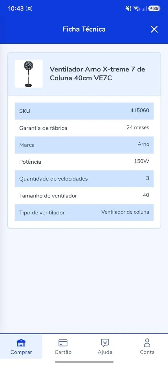 Ventilador Arno Coluna - Foto 2