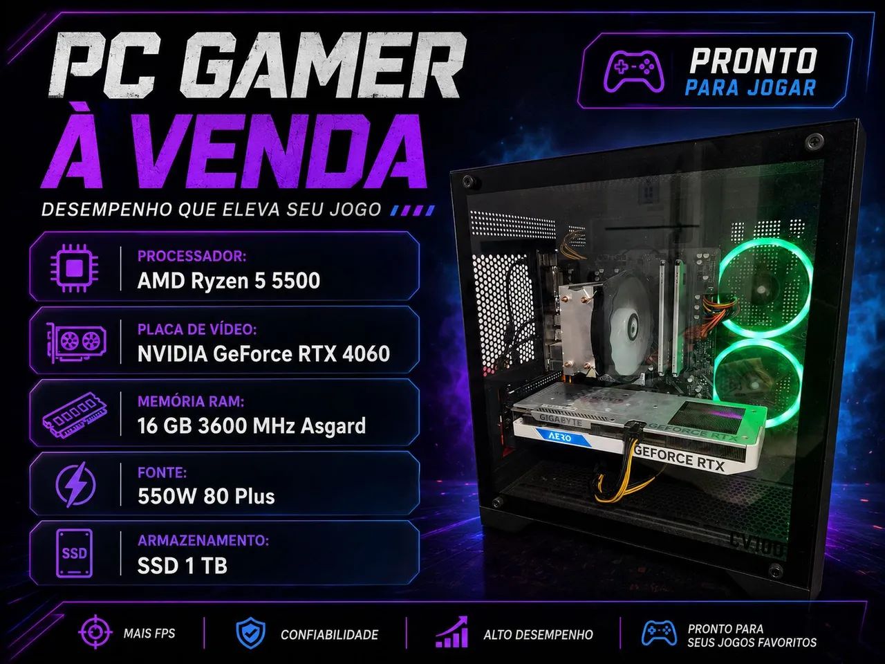 Pc gamer Rtx 4060