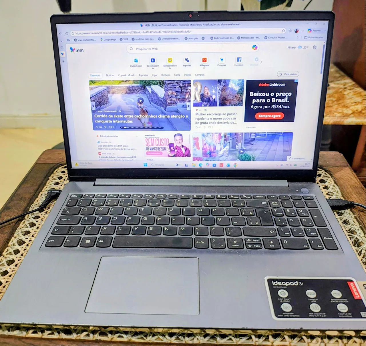 Notebook Lenovo Intel core i3- 1115G4, em perfeito estado, pouco uso. - Foto 5