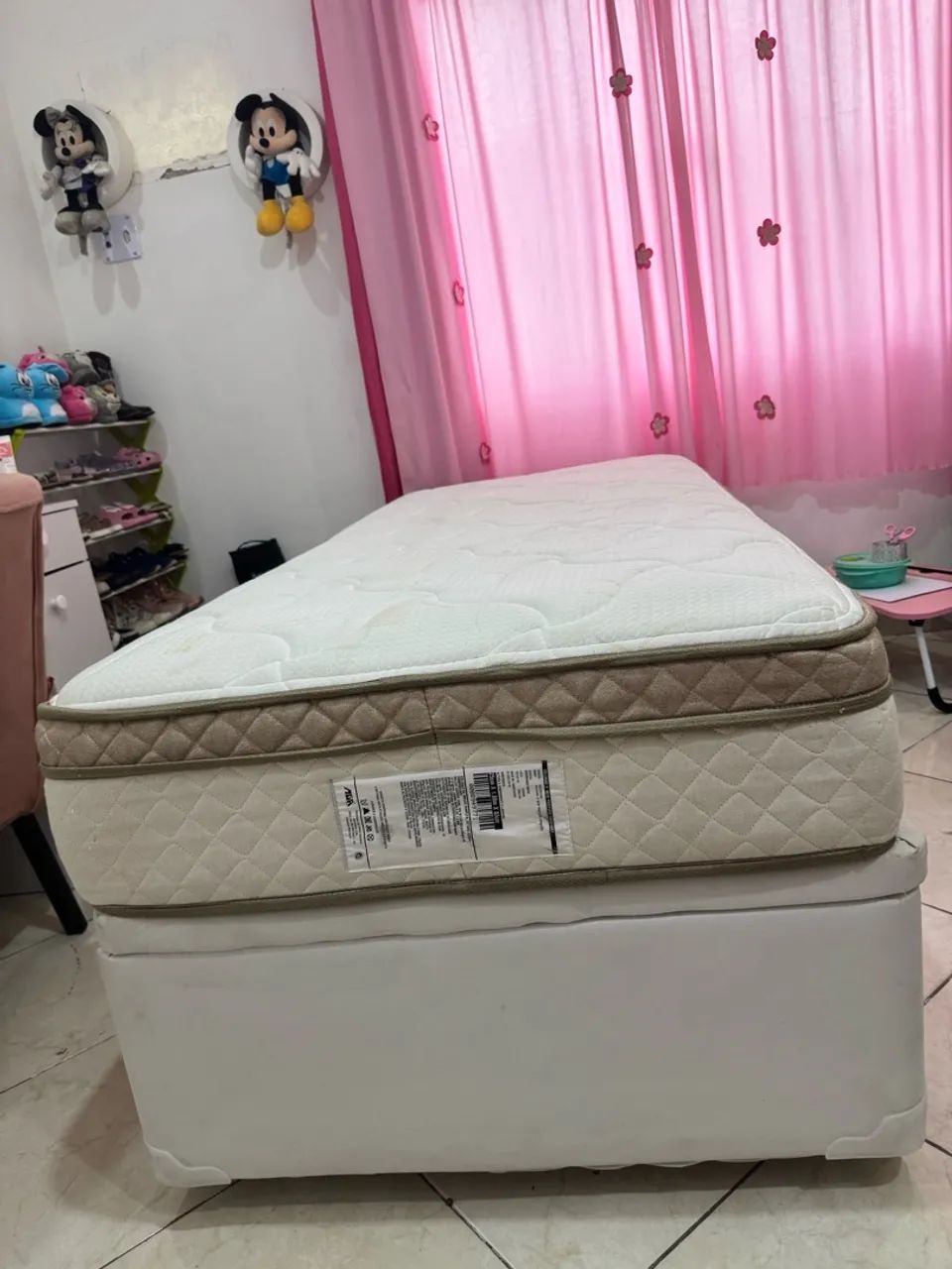Cama box baú solteiro com colchão  - Foto 4