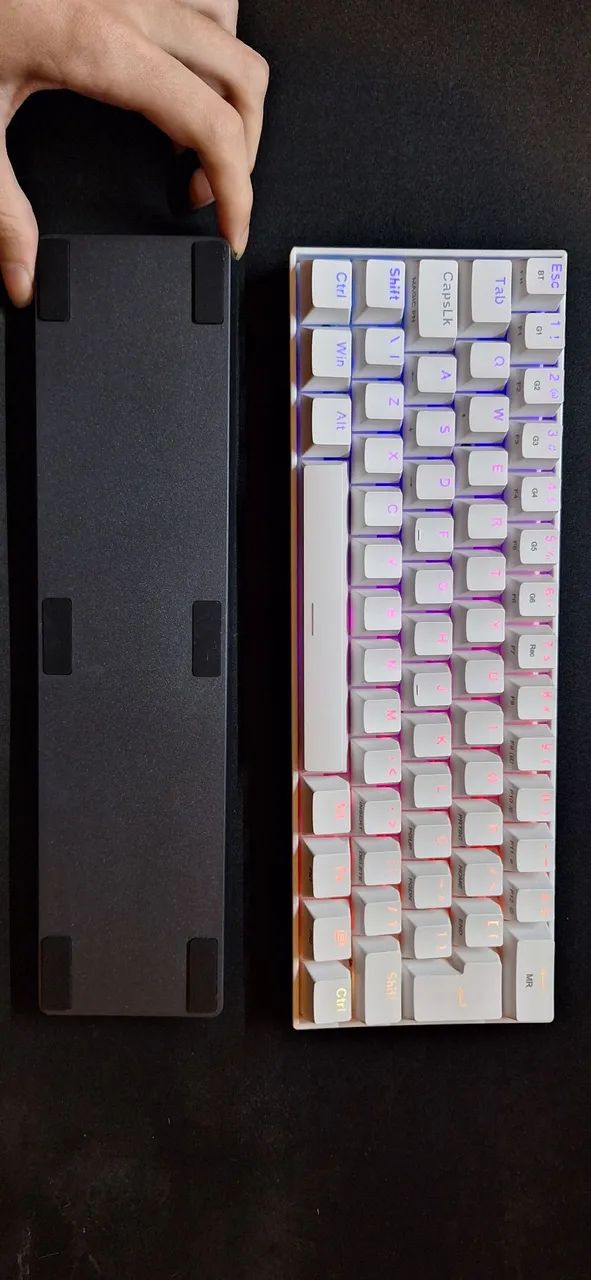 Teclado Redragon Draconic Switch Brown + Apoio de pulso AJazz Branco  - Foto 3