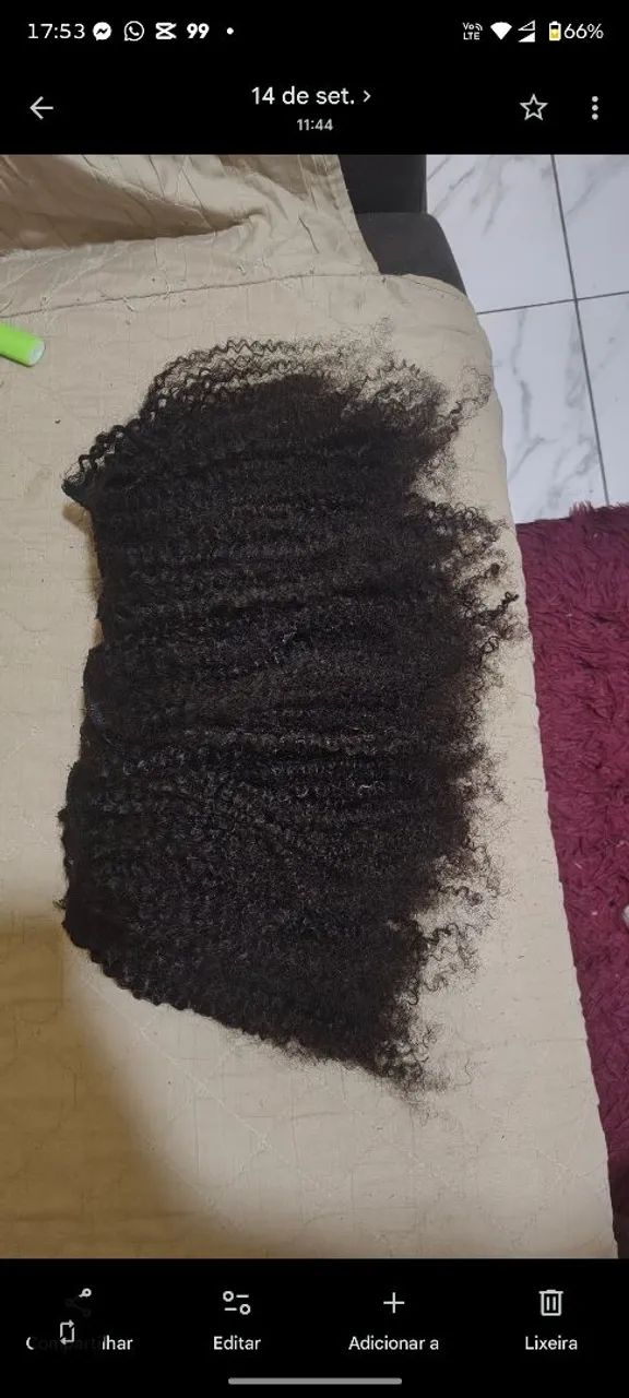 Cabelo crespo 45/50 cm 200g - Foto 2