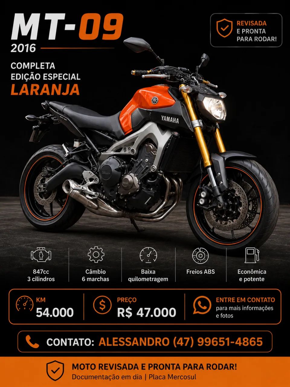 MT-09 Laranja 