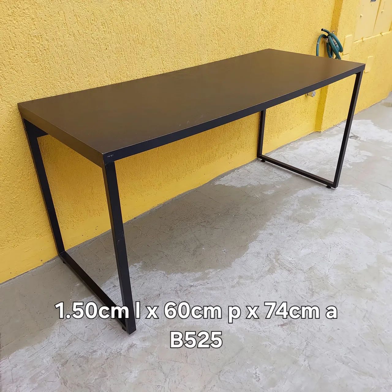 Mesa escritório preta 1.50x60cm - Foto 5