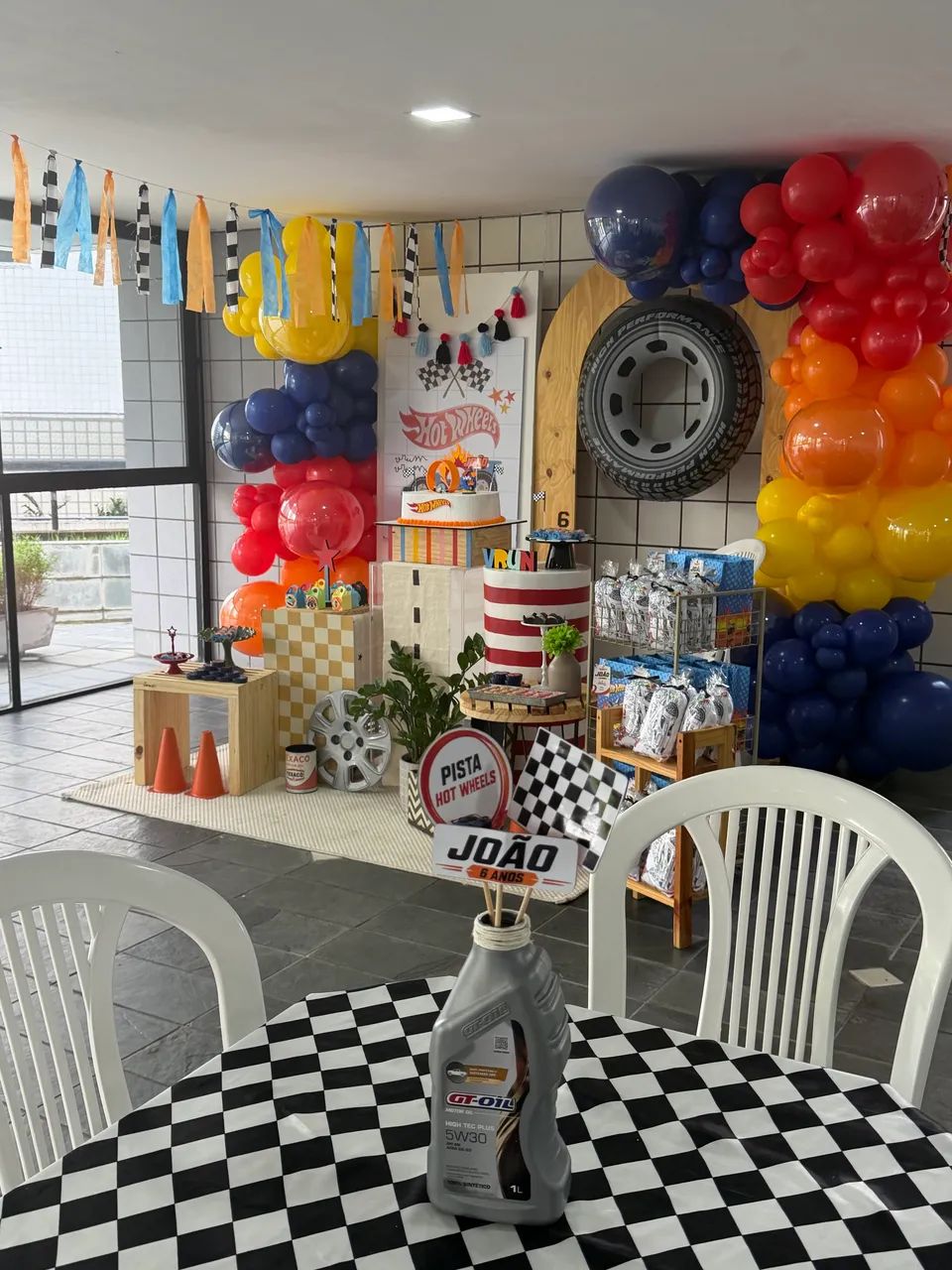 DECORAÇÃO HOT WHEELS - centro de mesa 