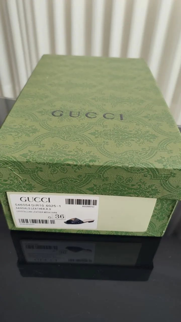 Calçado - Mule clássico couro Gucci - solado de couro - design flat.  - Foto 4