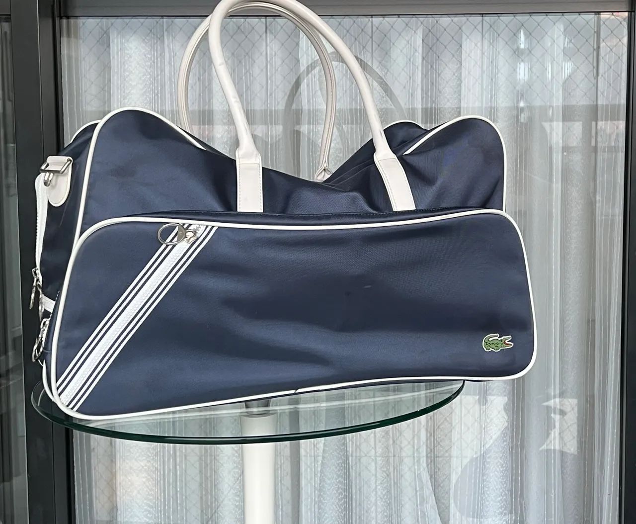 Mala ou bolsa viajem Lacoste vintage - Foto 4