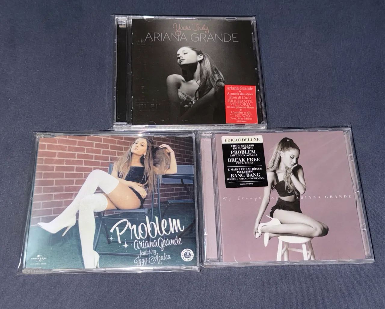 Ariana Grande CDS Yours Truly, My everything deluxe e Problem single brasileiro 