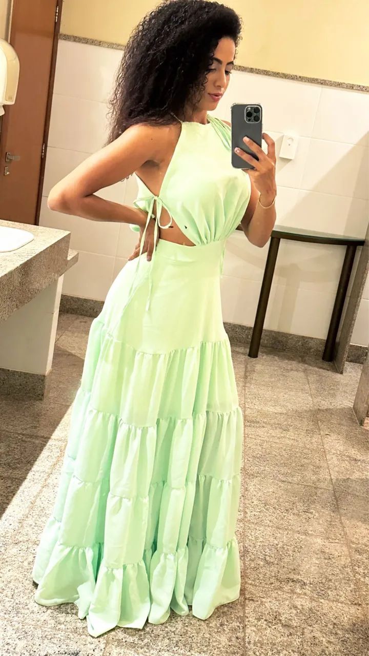 Vestido casamento verde menta  - Foto 4