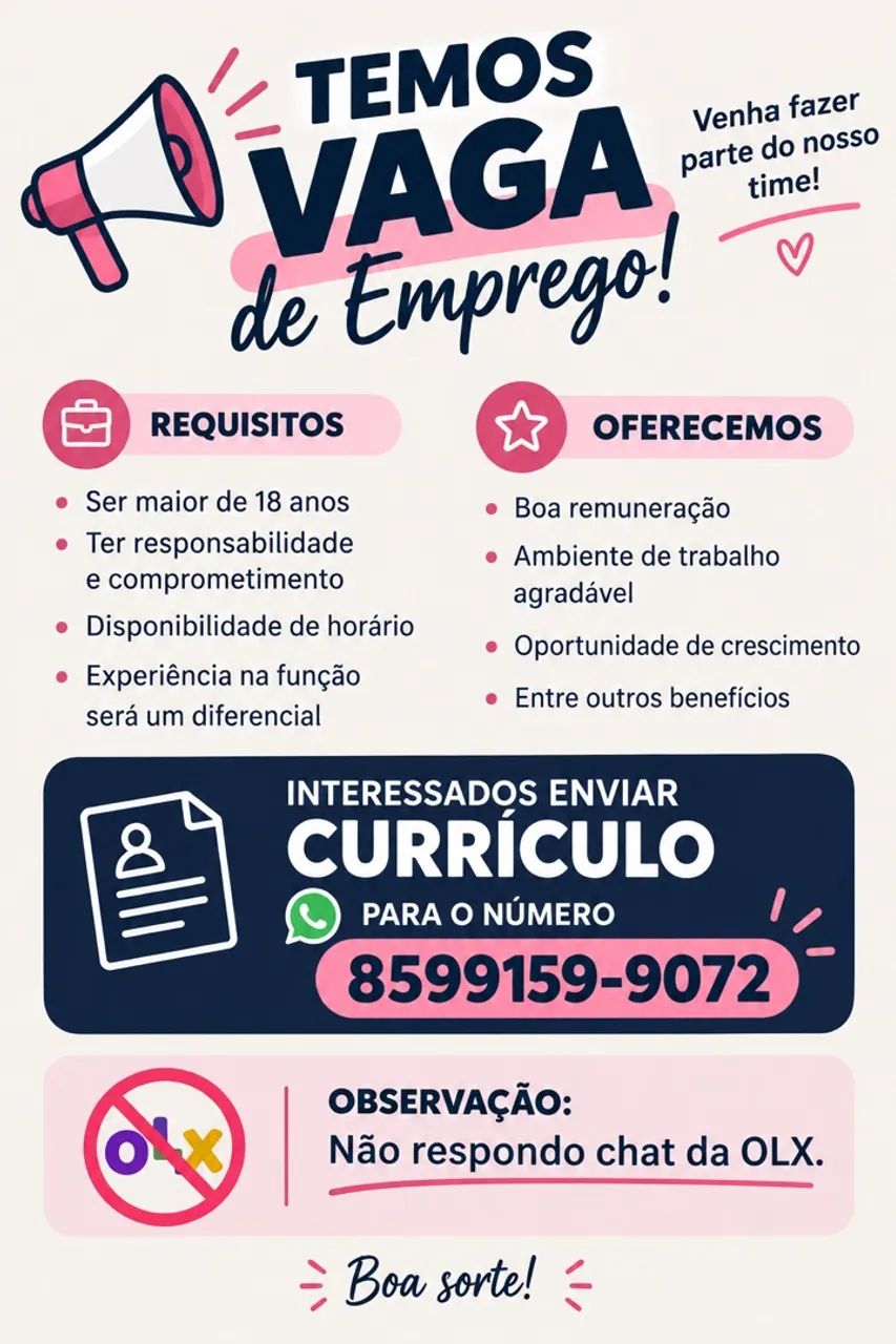 Vaga de emprego 