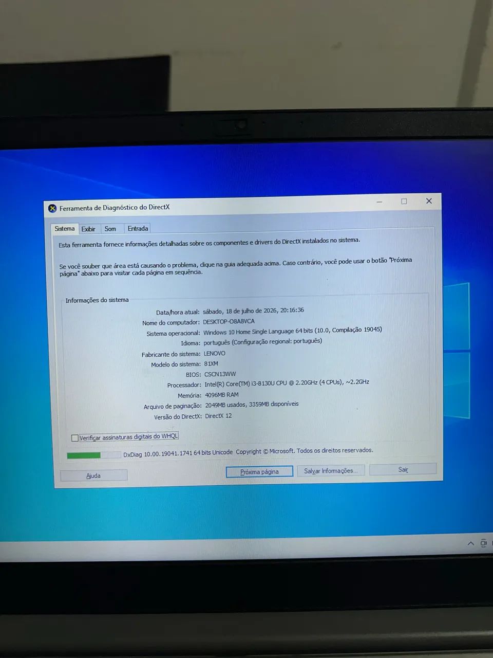 Notebook Lenovo core i3 geração 8 - Foto 5