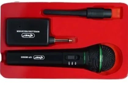 Microfone sem e com  Fio Knup Preto Kp-m0005 Vhf  - Foto 3