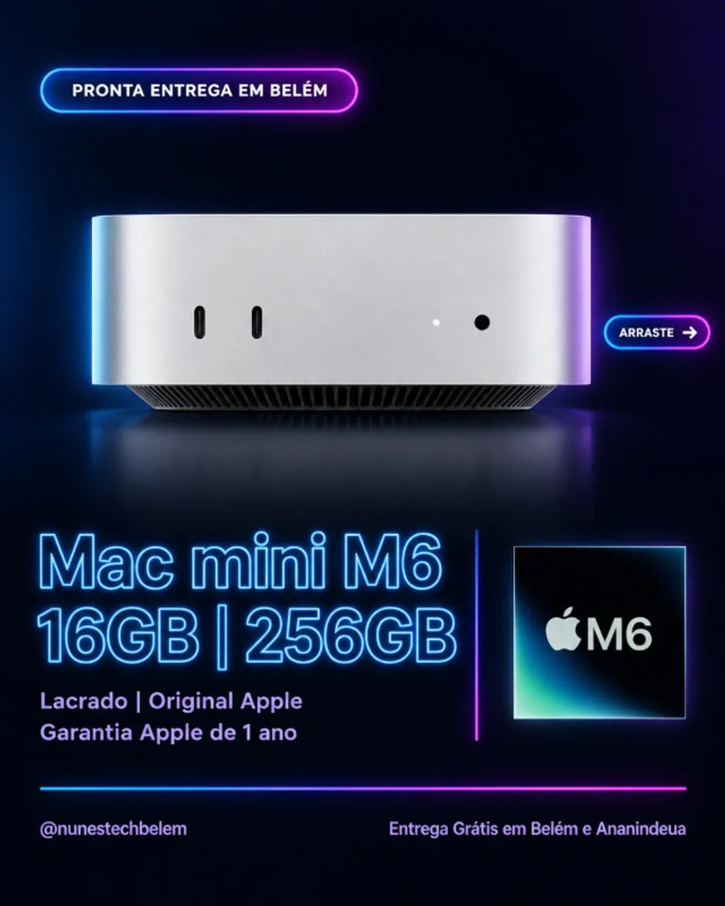 Apple Mac mini M6 256GB - Novo e Lacrado
