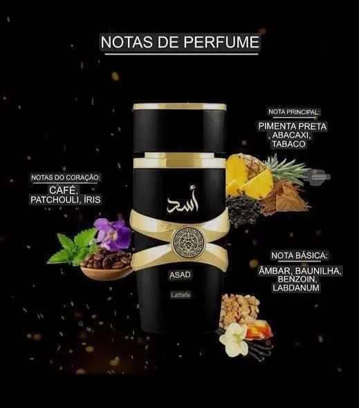 ? Perfume Asad Lattafa 100ml Original ? Novo e Lacrado na Caixa! - Foto 3