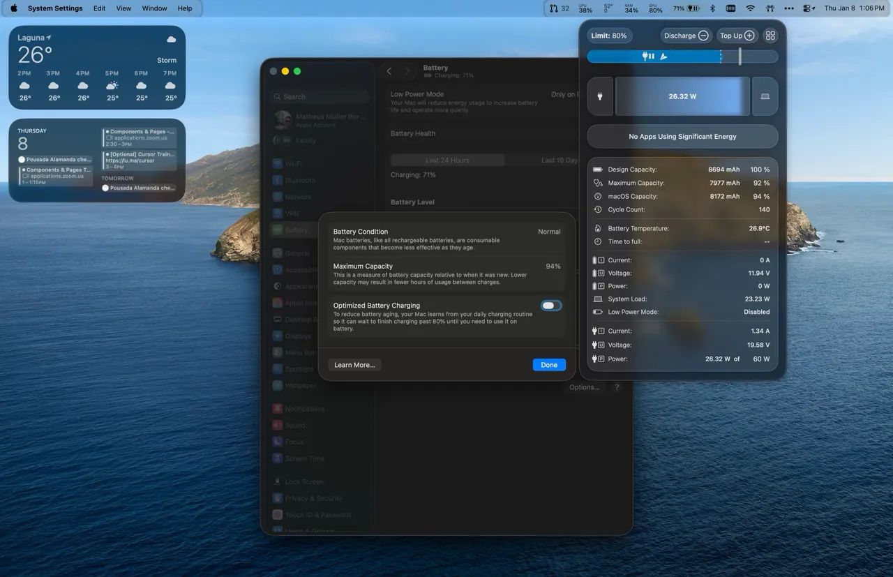 Apple Macbook Pro 16" - M2 PRO/32GB/1TB - Space Gray - Bateria 94% - Foto 6