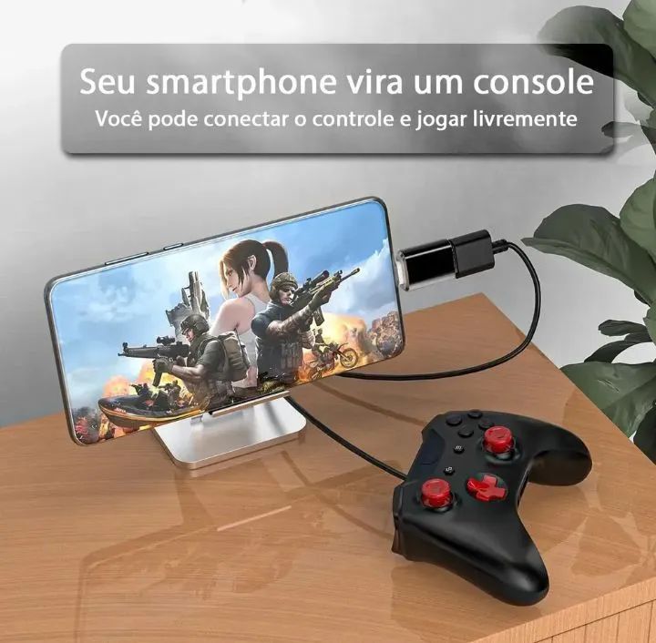 Adaptador USB fêmea para USB -C (OTG) compacto. - Foto 4