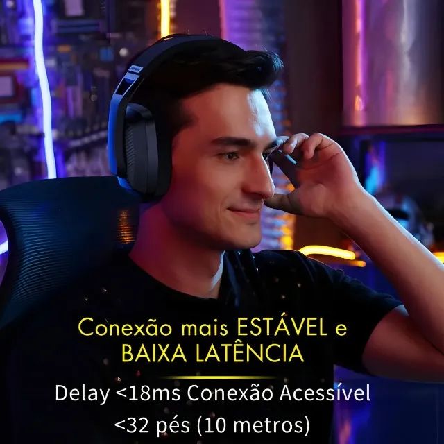 Headset Gamer Binnune Bw06 - Azul Celeste - Foto 5