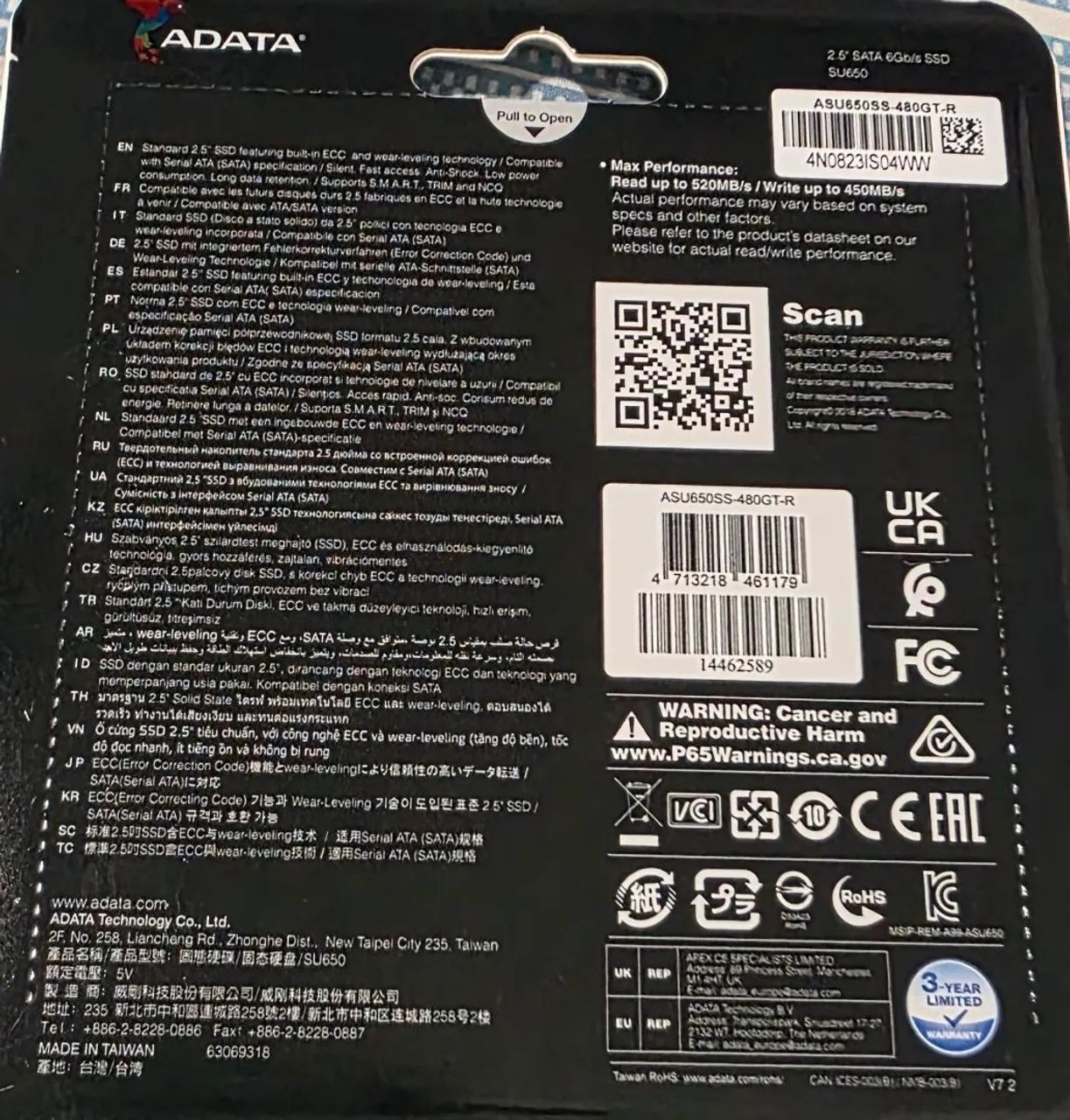 HD SSD ADATA SU650 480GB Lacrado - Foto 2