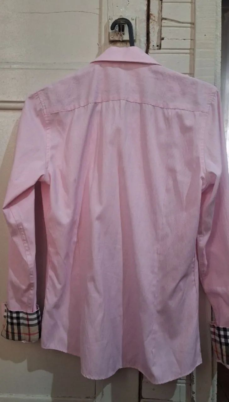 Camisa social burberry rosa - Foto 4
