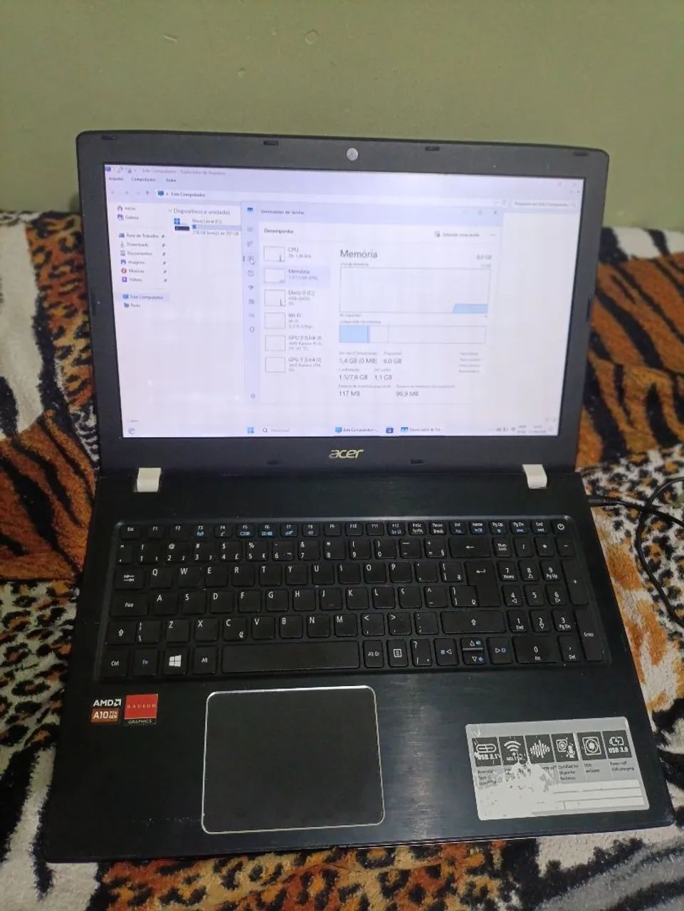 NOTEBOOK Acer Aspire -Tela Grande -DDR4