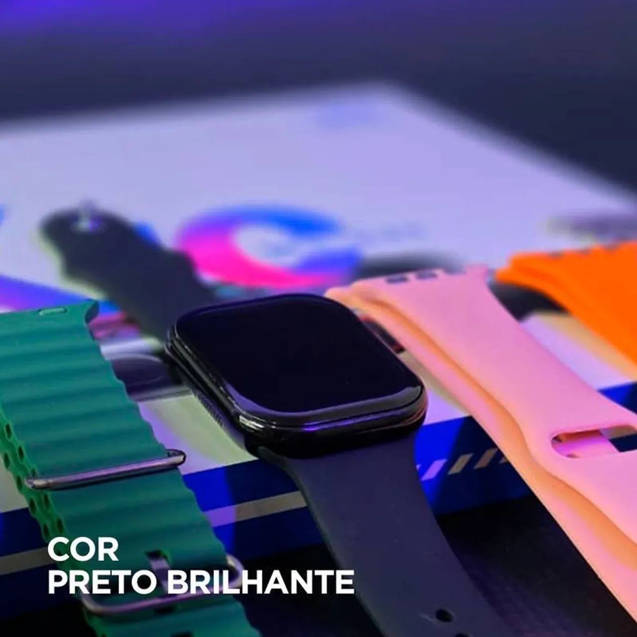 Smartwatch Relógio Inteligente 7 Em 1 Kit Completo Com 7 Pulseiras - Foto 5