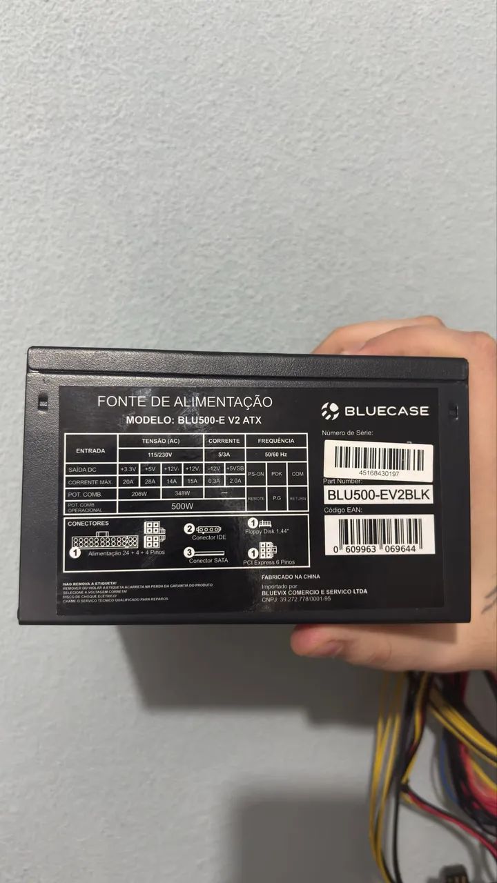 Fonte Bluecase 500w ATX 