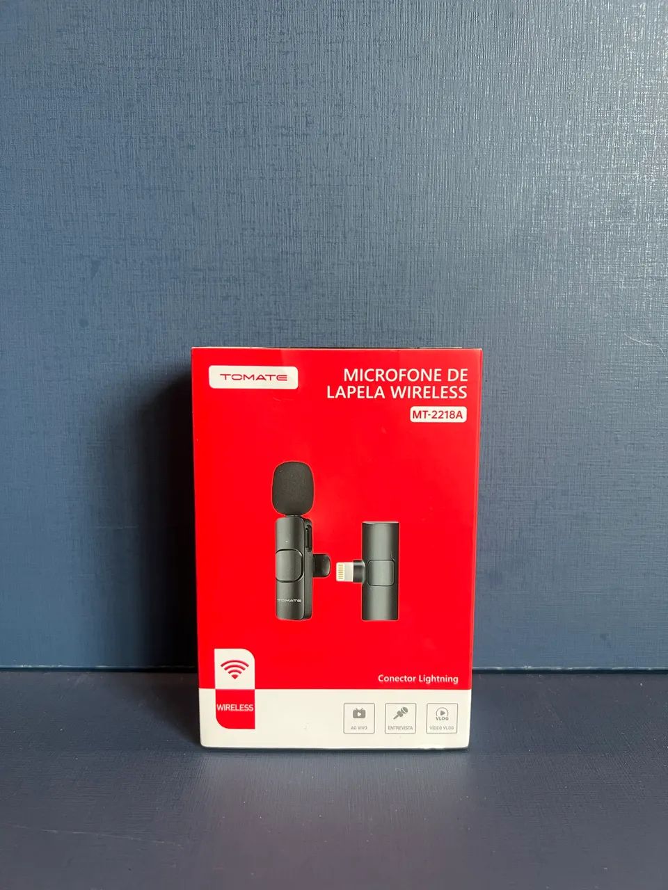 Microfone de Lapela Wireless Tomate MT-2218A Lightning - Novo