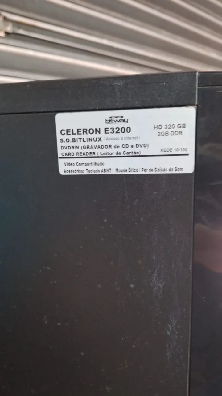 Celeron E3200 dual core HD320 GB 2GB Memória, Windows 10, monitor 19 polegadas, somos loja - Foto 4