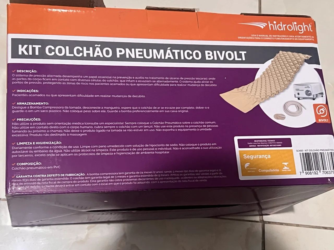 Colchão pneumático Bivolt (Hidrolight) - Foto 2